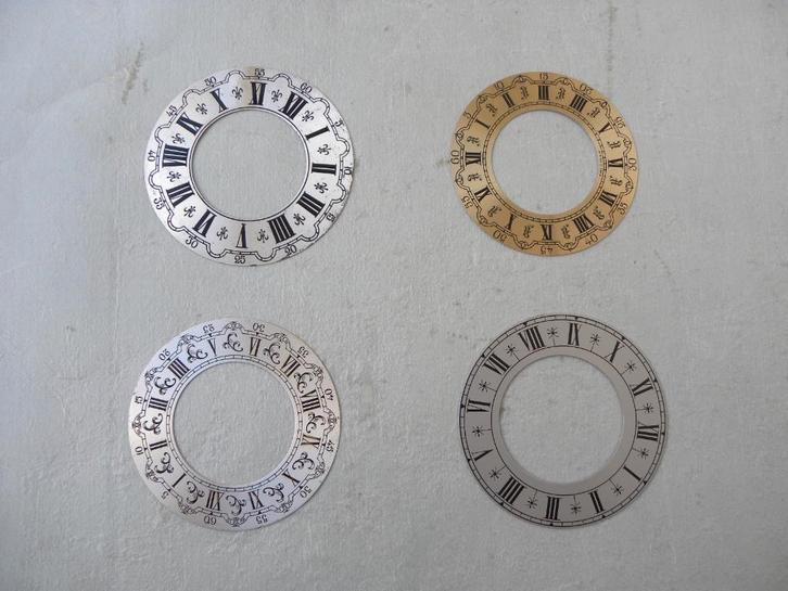 Wijzerplaten, cijferringen en glasdeksels serie 37., Antiek en Kunst, Antiek | Klokken, Ophalen of Verzenden