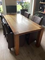 Eiken eetkamertafel 180x90, Ophalen, Gebruikt, Eikenhout, 50 tot 100 cm