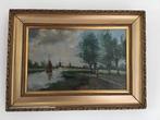 Olieverfschilderij van landschap op hout, Ophalen