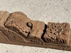 6 antieke houten ornamenten met houtsnijwerk., Antiek en Kunst, Curiosa en Brocante, Ophalen