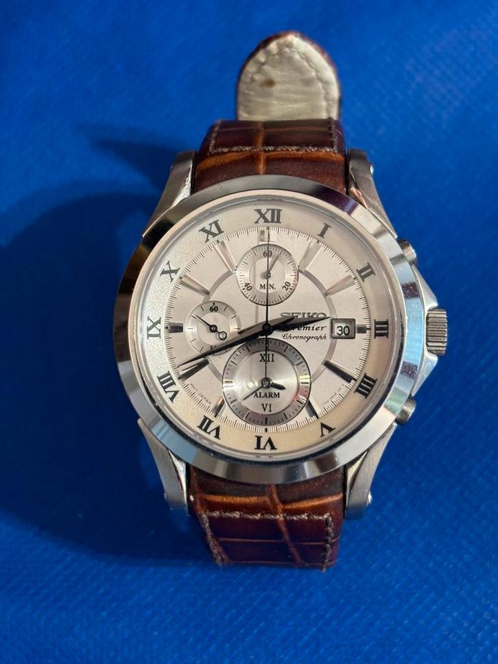 Seiko premier, Sieraden, Tassen en Uiterlijk, Horloges | Heren, Zo goed als nieuw, Seiko, Staal, Ophalen