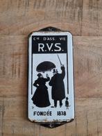 Emaille bord deurpostje rvs, Ophalen of Verzenden, Gebruikt, Reclamebord