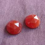 Twee Geslepen Kornalijn Karneool Stenen uit gouden sieraad, Verzenden
