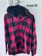 Rode geruite blouse met capuchon - Maat M, Kleding | Heren, Ophalen of Verzenden, Gedragen, Rood, Halswijdte 39/40 (M)