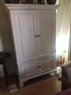 witte kast (massief hout) tv kast of  buffetkast bruikbaar, Huis en Inrichting, Kasten | Buffetkasten, Ophalen, Gebruikt, 100 tot 150 cm