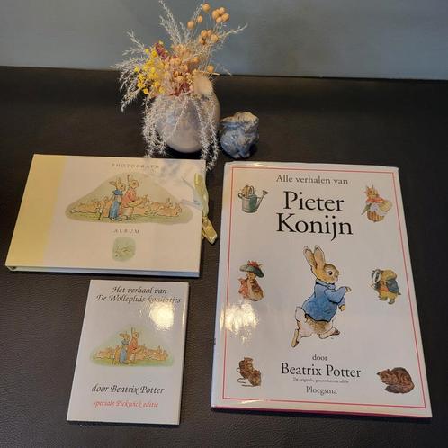 Groot leesboek Peter Konijn, boekje Wollepluis, fotoalbum, Boeken, Prentenboeken en Plaatjesalbums, Gelezen, Prentenboek, Ophalen of Verzenden