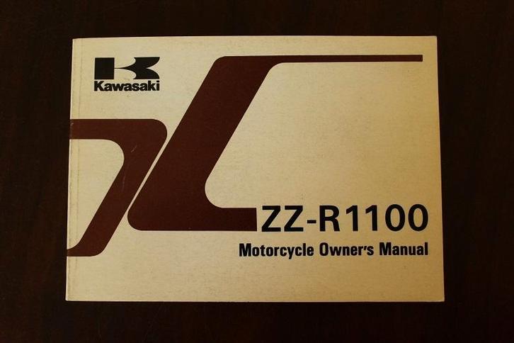 Kawasaki ZZ-R1100 1992 motorcycle owner's manual ZX1100 D1, Motoren, Handleidingen en Instructieboekjes, Kawasaki, Verzenden