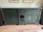 Vintage blauw/groen dressoir met veel opbergruimte., Huis en Inrichting, Kasten | Dressoirs, Ophalen, Gebruikt, 150 tot 200 cm