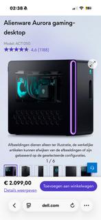 Alienware desktop aurora, curved monitor, Ophalen of Verzenden, Zo goed als nieuw