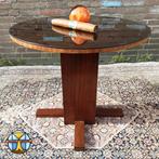 Art deco ronde bijzet tafel / Amsterdamse school pallisander, Ophalen of Verzenden