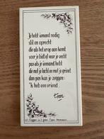 Tegeltje Toon Hermans, Ophalen of Verzenden, Gebruikt