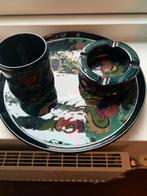 Gouds plateel asbak, houder en schaal, Ophalen of Verzenden