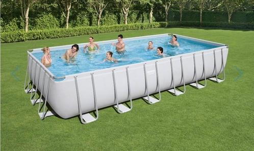 Bestway Power Steel zwembad set rechthoek 732 x 366 x 132 cm, Tuin en Terras, Zwembaden, Gebruikt, Opzetzwembad, 120 cm of meer