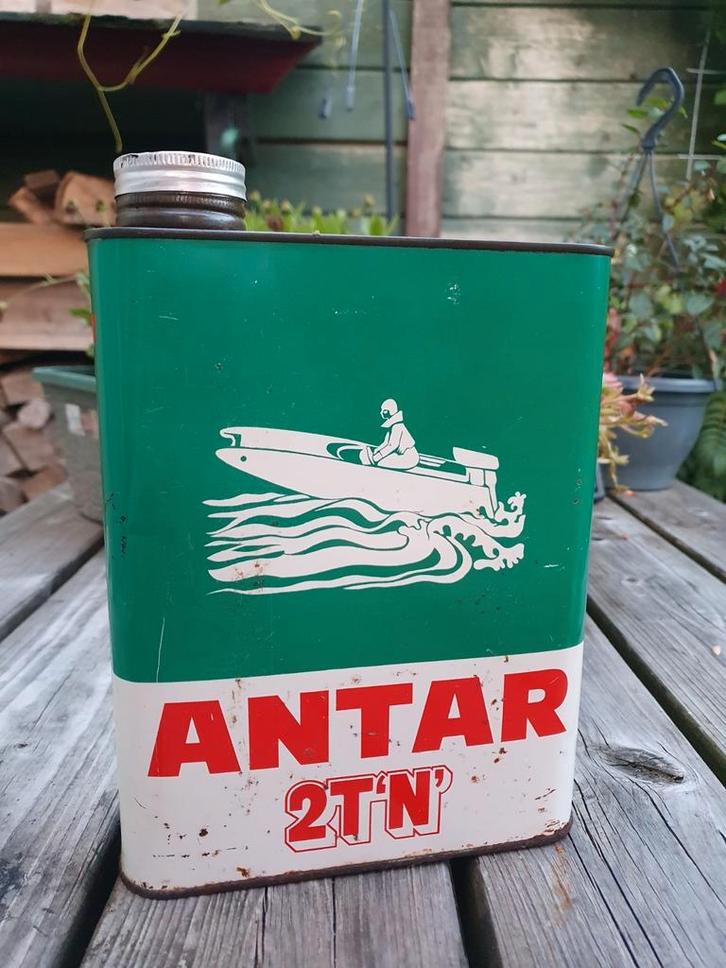 ANTAR olieblik 2 takt garageblik jaren 50, Verzamelen, Merken en Reclamevoorwerpen, Zo goed als nieuw, Ophalen of Verzenden