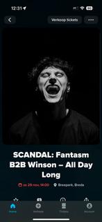 Scandal 4 tickets 29 november winson fantasm, Twee personen, November