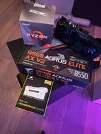 Ryzen 7 3700x + 16GB 3600mhz + Gigabyte 1660 + B550 Aorus, Computers en Software, Moederborden, Ophalen, Gebruikt, DDR4, Socket AM4