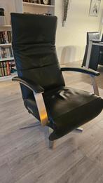 Montèl relax fauteuil zwart leer maat L, Huis en Inrichting, Ophalen, Gebruikt, Minder dan 75 cm, Leer