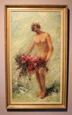 Mooi impressionistisch olieverfpaneel, Ophalen of Verzenden