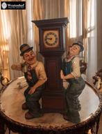 Vintage grote beeld Laurel & Hardy met staande klok, Ophalen of Verzenden, Gebruikt, Mens
