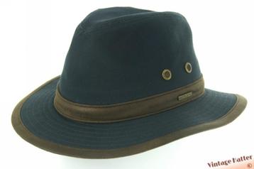 Outdoor gleufhoed Hatland Wadson groenig blauw katoen 56 New beschikbaar voor biedingen