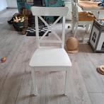 Witte Ikea Ingolf stoel, Huis en Inrichting, Stoelen, Ophalen, Wit, Eén