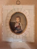 Vintage schilderijtje achter glas, Ophalen of Verzenden