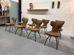 4 Nieuw Leolux Callas eetkamerstoel Danza leer Design stoel, Huis en Inrichting, Stoelen, Leolux, Bruin, Pode Evidence Montis Gelderland Design on Stock Artifort Jori