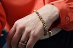 14 Karaat Gouden Jasseron Schakel Armband, Ophalen of Verzenden, Zo goed als nieuw, Goud, Goud