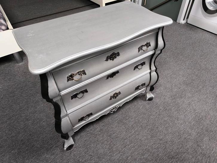 Zwart/Grijs Kastje - Buik kastje - 75x40x67cm, Huis en Inrichting, Kasten | Dressoirs, Gebruikt, 50 tot 100 cm, 25 tot 50 cm, Met lade(s)