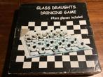 Glazen Dambord Drinkspel - Zo Goed Als Nieuw!, Een of twee spelers, Ophalen of Verzenden, Zo goed als nieuw, Diverse