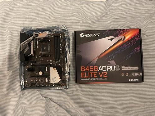 GIGABYTE B450 AORUS Elite V2, Computers en Software, Moederborden, Zo goed als nieuw, AMD, DDR4, Ophalen of Verzenden