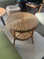 Rotan Salontafel - Goede Staat!, Huis en Inrichting, Tafels | Bijzettafels, Overige materialen, Gebruikt, Rond, Ophalen