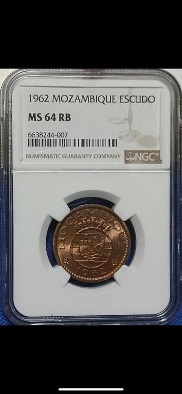 Ngc Mozambique eacudo ms 64 rb zeldzaam in slab gradatie beschikbaar voor biedingen