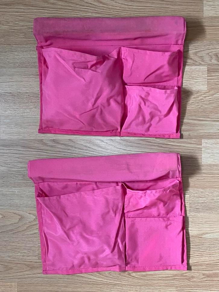 2x IKEA STICKAT Bedzak Roze - Bed Opberger, Huis en Inrichting, Slaapkamer | Bedden, Gebruikt, Stof, Rood, Ophalen of Verzenden