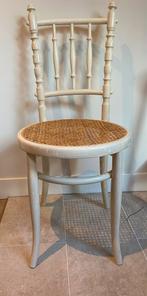 Thonet stoel met webbing zitting, Huis en Inrichting, Stoelen, Ophalen, Gebruikt, Wit, Eén