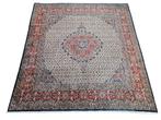 Handmade Persian wool Moud carpet square silk 214x224cm, Persian Perzisch vintage oosters hype, Crème, Gebruikt, Vierkant