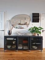 Ikea Sideboard - Dark Grey with Glass Doors, Huis en Inrichting, Kasten | Buffetkasten, Ophalen, Met deur(en), 150 tot 200 cm