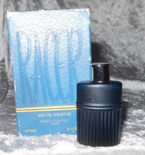 Volle parfum mini - Pacoma racer + doosje, Verzamelen, Parfumverzamelingen, Zo goed als nieuw, Miniatuur, Gevuld, Ophalen of Verzenden