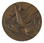 PENNING 1969 Fred Carasso : 50 jaar KLM, Postzegels en Munten, Penningen en Medailles, Verzenden, Brons, Nederland