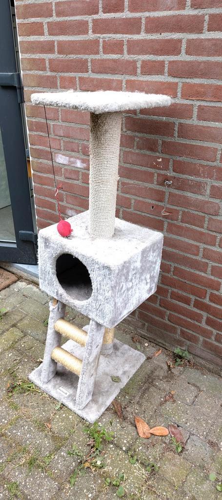 Beeztees Homira Krabpaal krabton Grijs bruin 40x35x110 cm, Dieren en Toebehoren, Krabmeubelen, Zo goed als nieuw, Krabton, Ophalen
