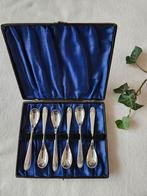 Setje verzilverde lepeltjes Art Nouveau stijl, Keltum, Ophalen of Verzenden