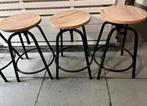 2 stalen zwart metale verstelbare krukjes, Ophalen, ., Zo goed als nieuw, .