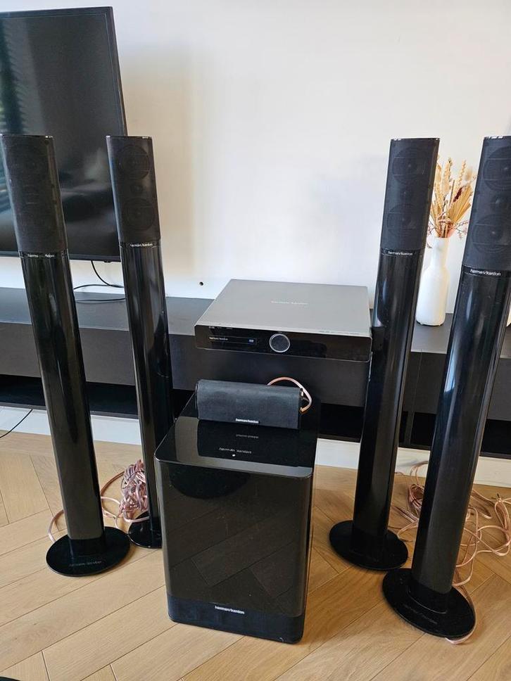 Harman Kardon 5.1 set + versterker, Audio, Tv en Foto, Home Cinema-sets, Gebruikt, Dvd-speler, 5.1-systeem, 70 watt of meer, Overige merken