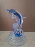 Glazen dolfijnenbeeld, Verzamelen, Beelden en Beeldjes, Ophalen of Verzenden, Zo goed als nieuw, Dier