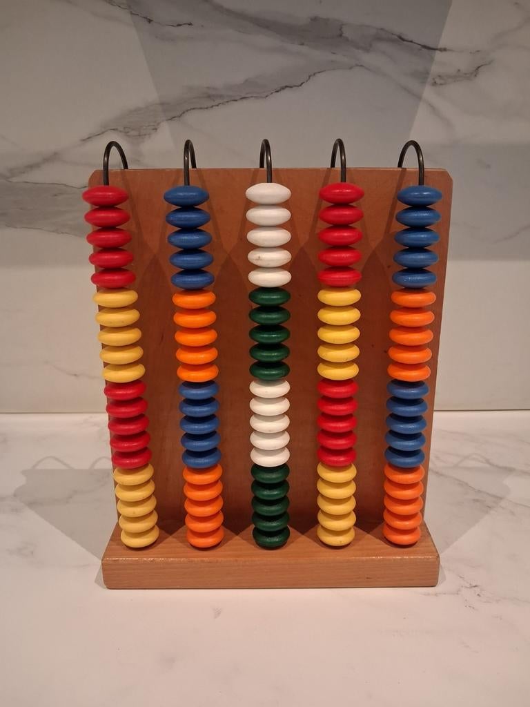 Houten Abacus Rekenrek - vintage, Kinderen en Baby's, Speelgoed | Educatief en Creatief, Ophalen of Verzenden, Gebruikt, Rekenen