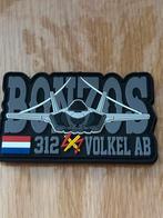 Pvc embleem 312 SQN Volkel AB Bonzos, Verzenden, Luchtmacht, Nederland, Embleem of Badge