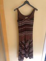 vintage bruin gestreept zomers jurkje van WOO USA mt 2 XS/S, Ophalen, Bruin, Woo, Maat 34 (XS) of kleiner