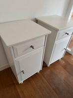 Set van 2 witte nachtkastjes, Ophalen, Minder dan 45 cm, 55 tot 70 cm, Zo goed als nieuw