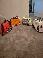 4 Trunki Koffers - Lieveheersbeestje, Koe, Tijger, Zebra, Ophalen, Zo goed als nieuw, Trunki