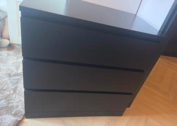 Ikea Malm 3 ladekast zwart - afbeelding 3